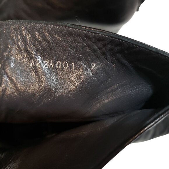 Stuart Weitzman Black Leather Squared Toed Heeled Ankle Boots Women's Size 9 - Picture 7 of 7